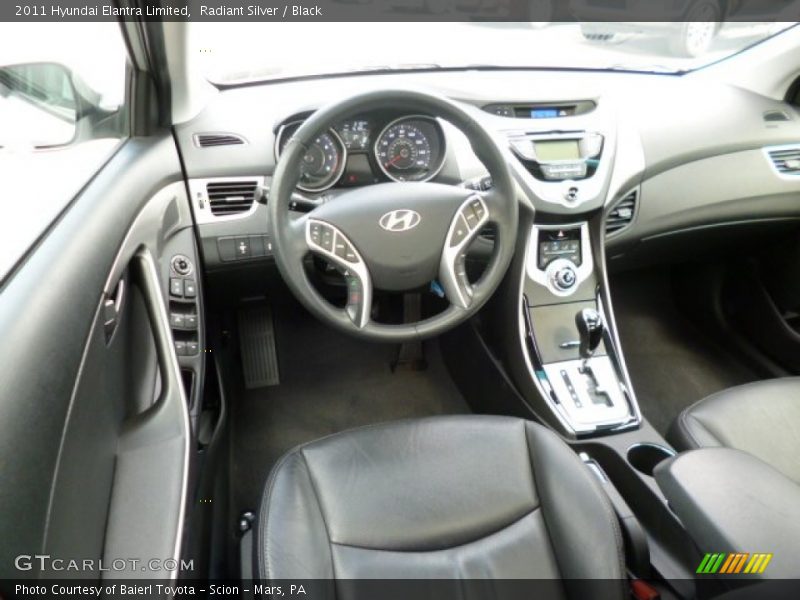 Radiant Silver / Black 2011 Hyundai Elantra Limited