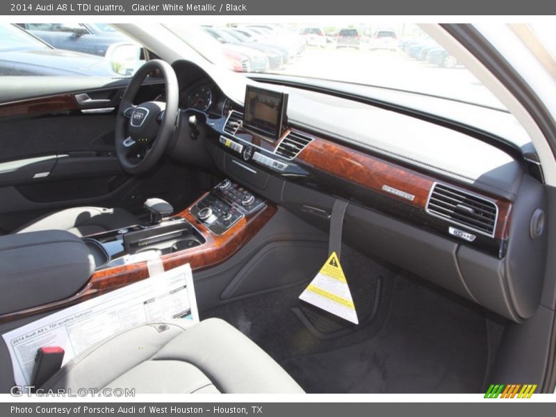 Glacier White Metallic / Black 2014 Audi A8 L TDI quattro