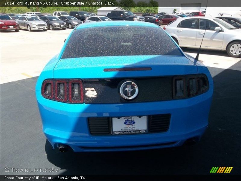 Grabber Blue / Charcoal Black 2014 Ford Mustang V6 Coupe