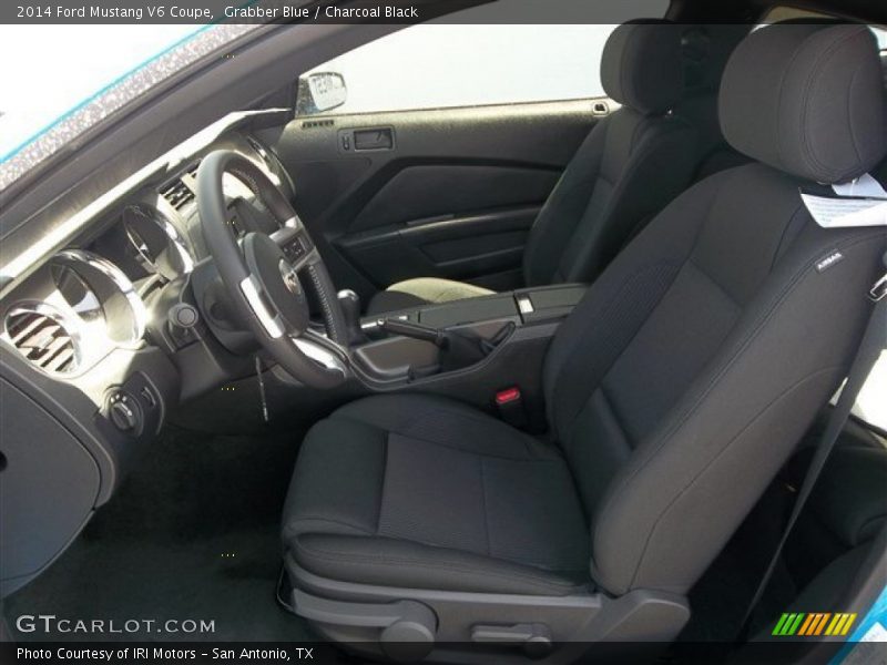 Grabber Blue / Charcoal Black 2014 Ford Mustang V6 Coupe