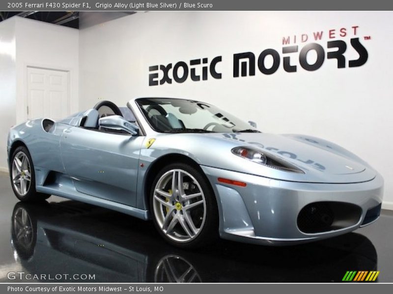 Grigio Alloy (Light Blue Silver) / Blue Scuro 2005 Ferrari F430 Spider F1