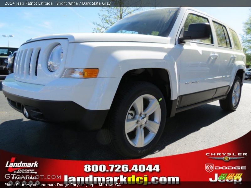 Bright White / Dark Slate Gray 2014 Jeep Patriot Latitude
