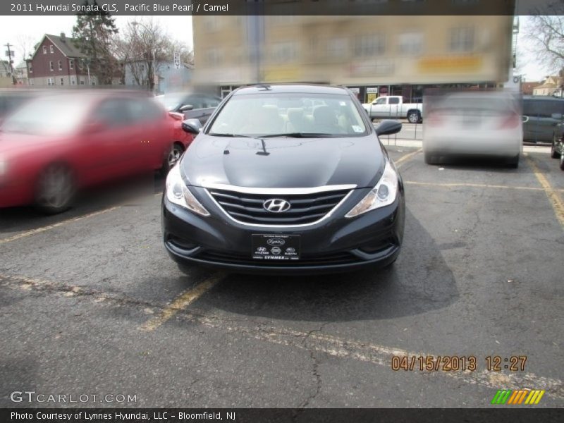 Pacific Blue Pearl / Camel 2011 Hyundai Sonata GLS
