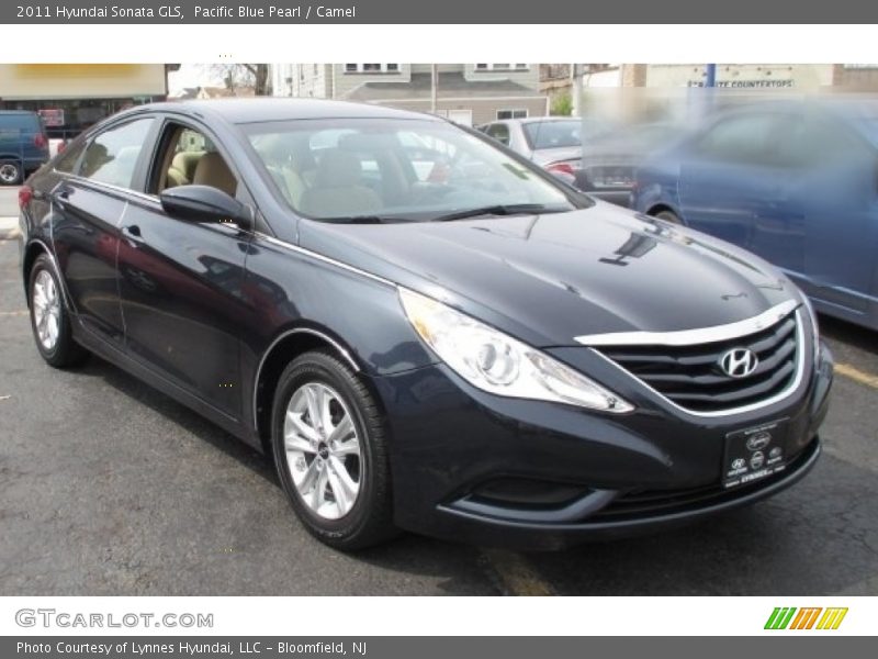 Pacific Blue Pearl / Camel 2011 Hyundai Sonata GLS