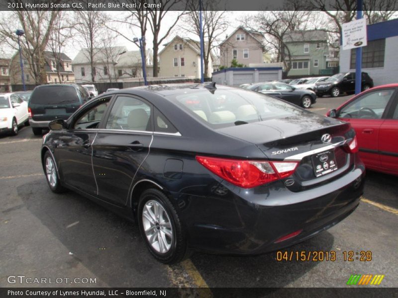 Pacific Blue Pearl / Camel 2011 Hyundai Sonata GLS