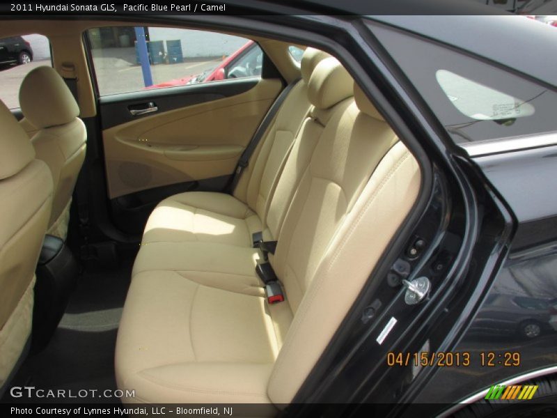 Pacific Blue Pearl / Camel 2011 Hyundai Sonata GLS