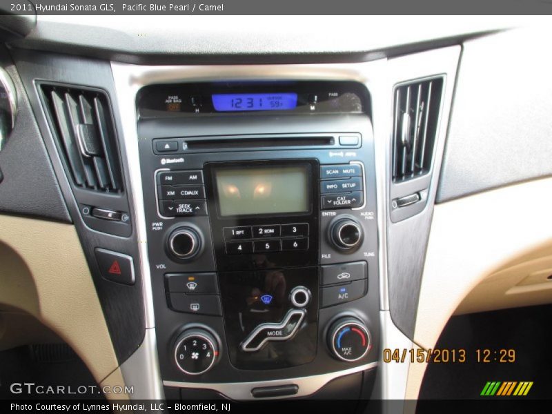 Pacific Blue Pearl / Camel 2011 Hyundai Sonata GLS