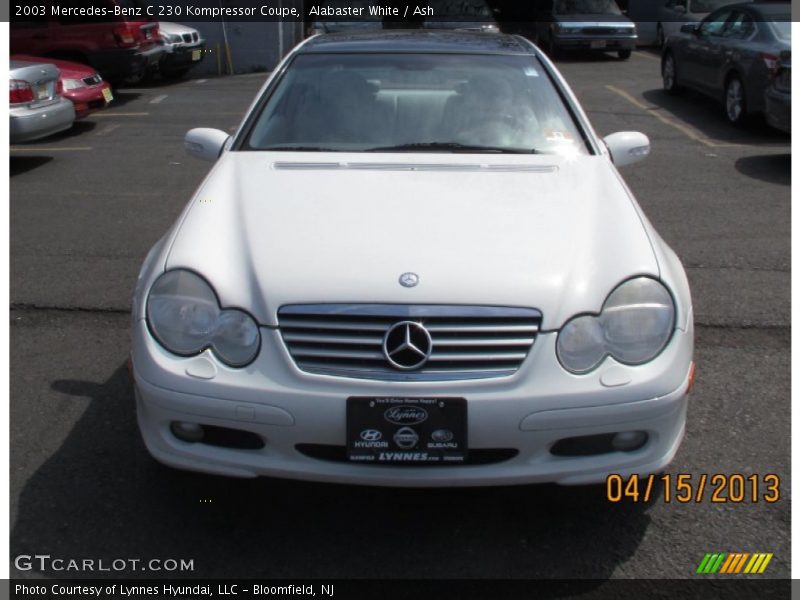 Alabaster White / Ash 2003 Mercedes-Benz C 230 Kompressor Coupe