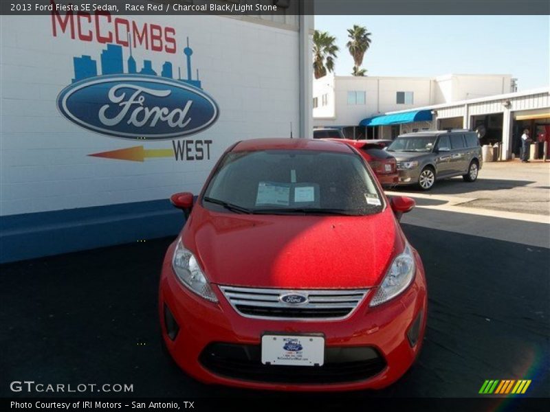 Race Red / Charcoal Black/Light Stone 2013 Ford Fiesta SE Sedan