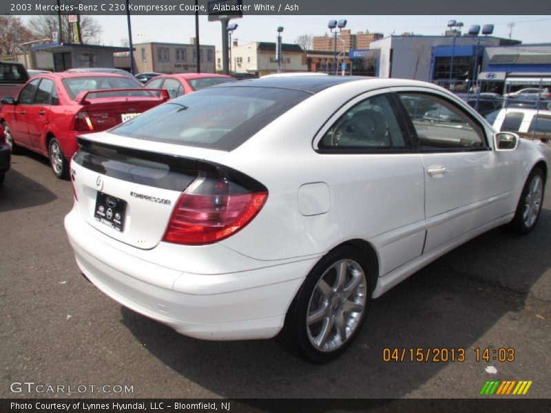 Alabaster White / Ash 2003 Mercedes-Benz C 230 Kompressor Coupe