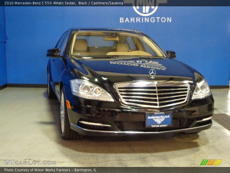Black / Cashmere/Savanna 2010 Mercedes-Benz S 550 4Matic Sedan