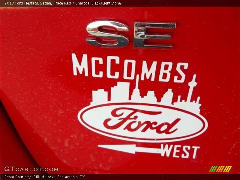 Race Red / Charcoal Black/Light Stone 2013 Ford Fiesta SE Sedan