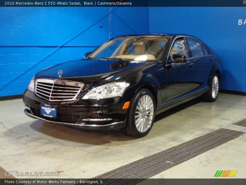 Black / Cashmere/Savanna 2010 Mercedes-Benz S 550 4Matic Sedan