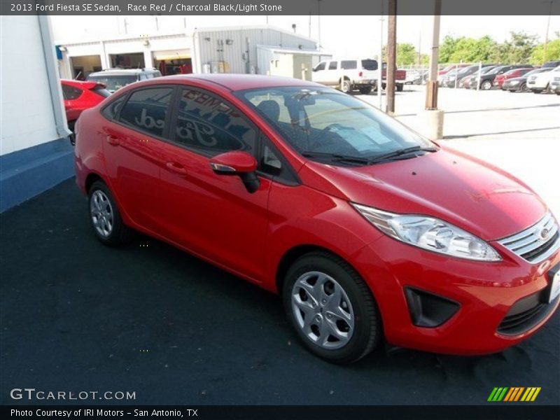Race Red / Charcoal Black/Light Stone 2013 Ford Fiesta SE Sedan