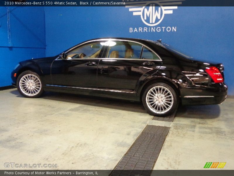 Black / Cashmere/Savanna 2010 Mercedes-Benz S 550 4Matic Sedan