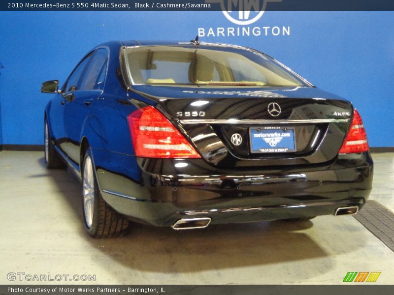 Black / Cashmere/Savanna 2010 Mercedes-Benz S 550 4Matic Sedan
