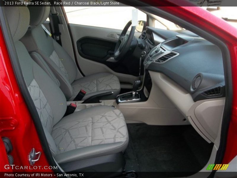 Race Red / Charcoal Black/Light Stone 2013 Ford Fiesta SE Sedan