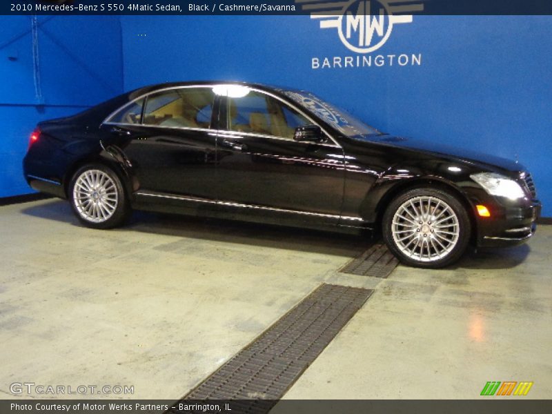 Black / Cashmere/Savanna 2010 Mercedes-Benz S 550 4Matic Sedan