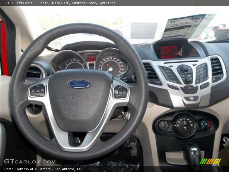 Race Red / Charcoal Black/Light Stone 2013 Ford Fiesta SE Sedan