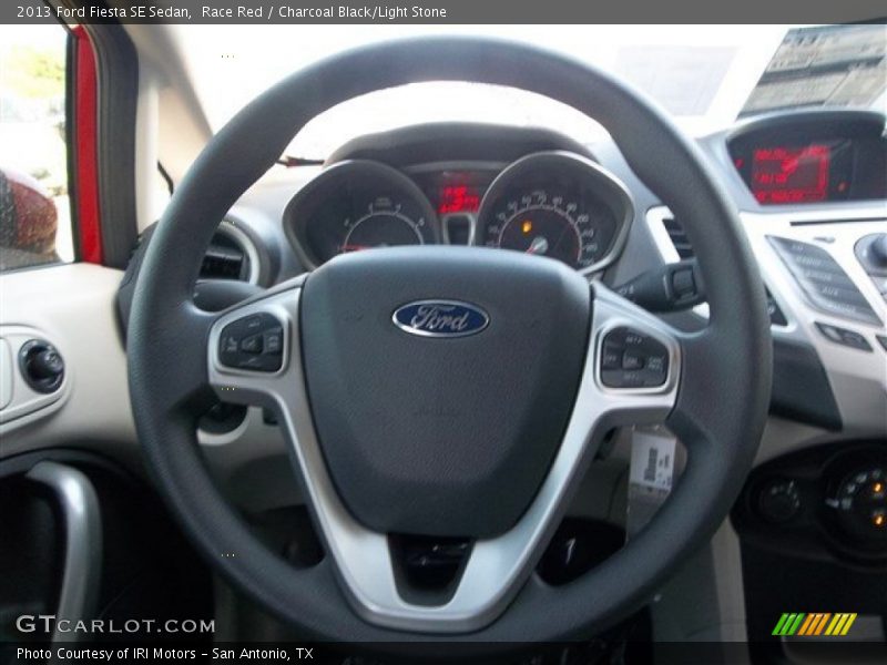 Race Red / Charcoal Black/Light Stone 2013 Ford Fiesta SE Sedan