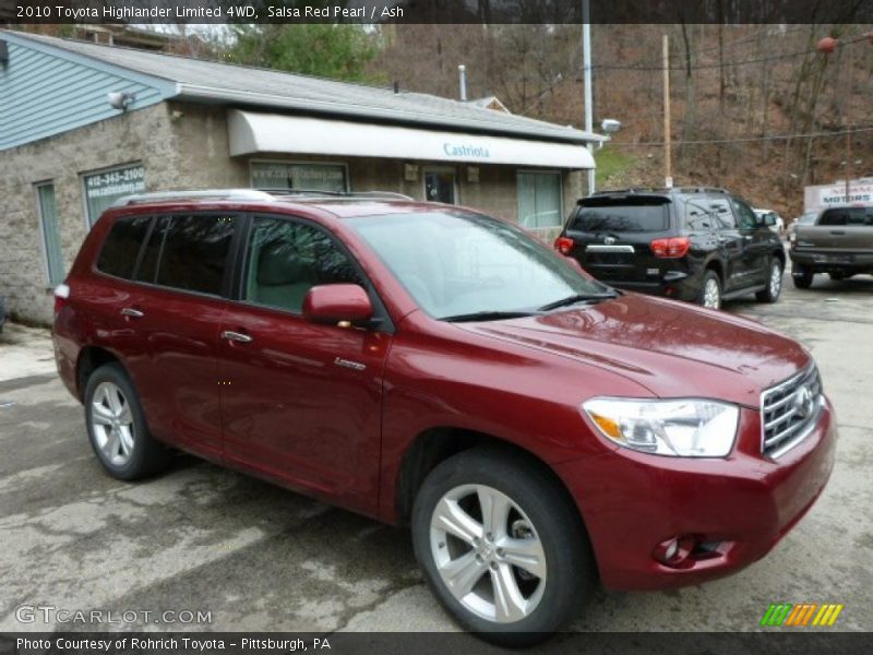 Salsa Red Pearl / Ash 2010 Toyota Highlander Limited 4WD