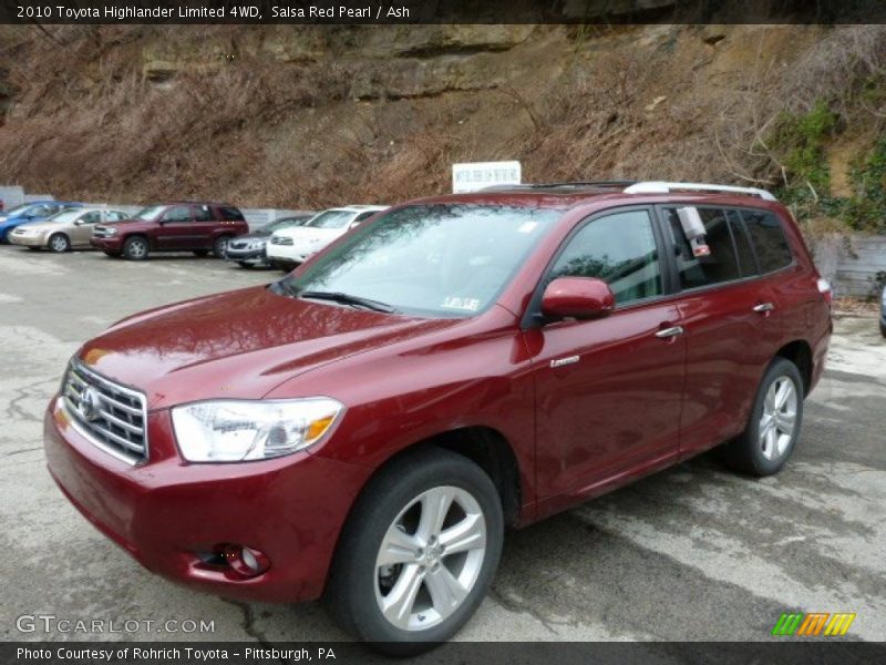 Salsa Red Pearl / Ash 2010 Toyota Highlander Limited 4WD