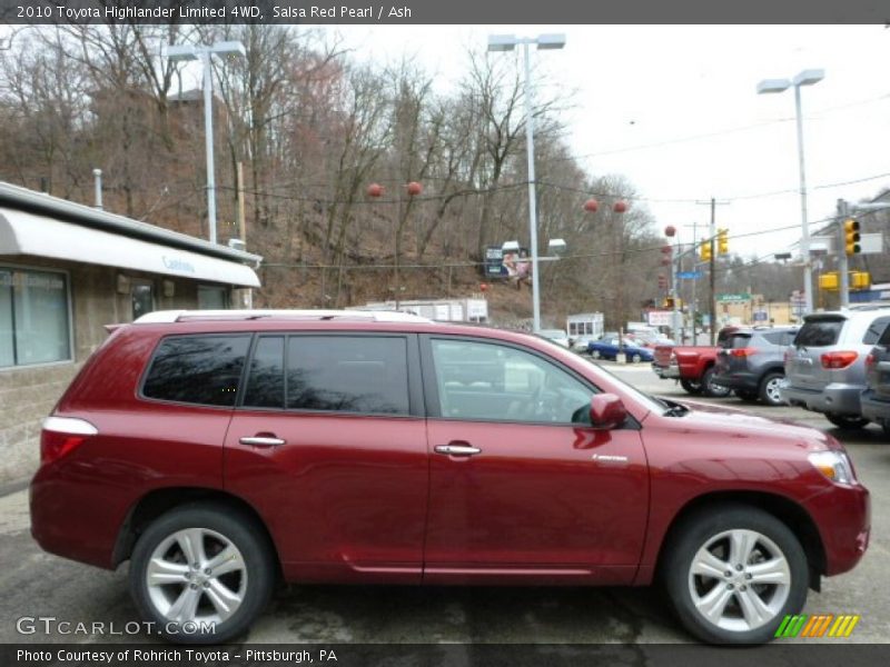 Salsa Red Pearl / Ash 2010 Toyota Highlander Limited 4WD