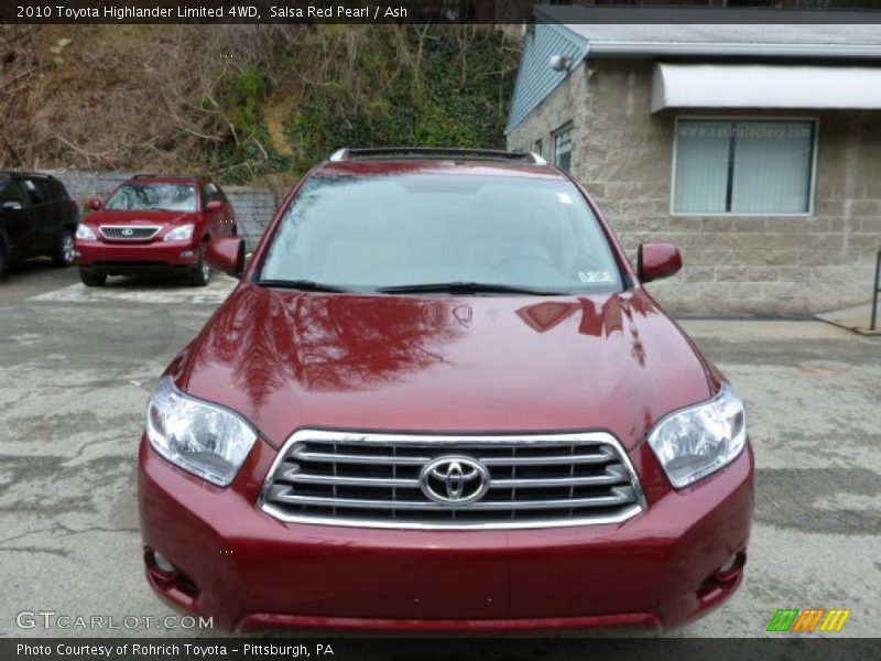 Salsa Red Pearl / Ash 2010 Toyota Highlander Limited 4WD