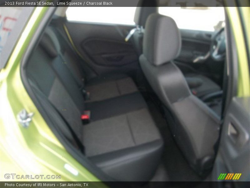 Lime Squeeze / Charcoal Black 2013 Ford Fiesta SE Sedan