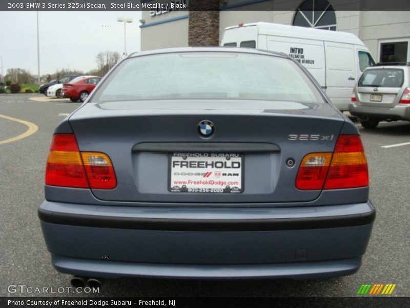 Steel Blue Metallic / Black 2003 BMW 3 Series 325xi Sedan
