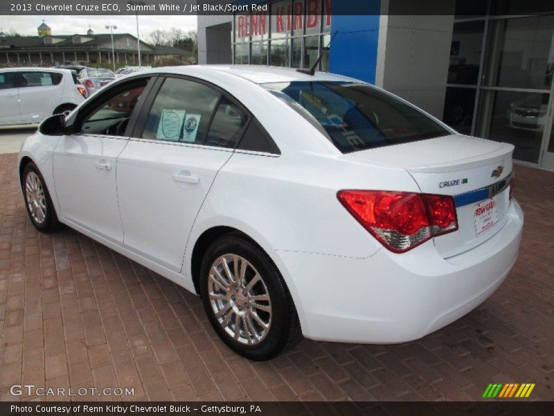 Summit White / Jet Black/Sport Red 2013 Chevrolet Cruze ECO