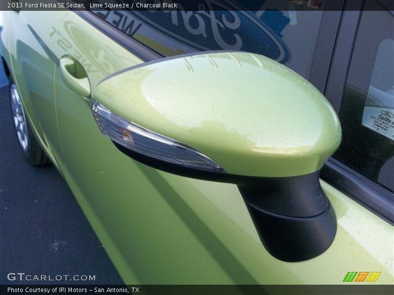 Lime Squeeze / Charcoal Black 2013 Ford Fiesta SE Sedan