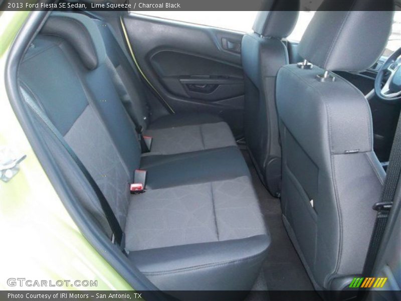 Lime Squeeze / Charcoal Black 2013 Ford Fiesta SE Sedan