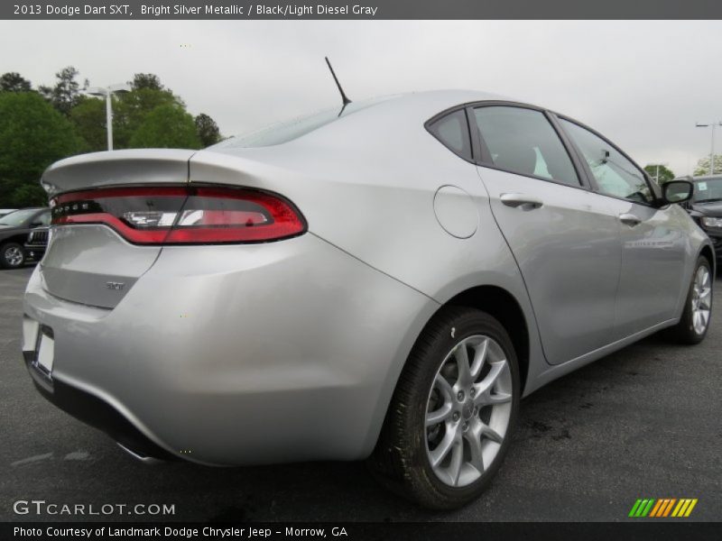 Bright Silver Metallic / Black/Light Diesel Gray 2013 Dodge Dart SXT