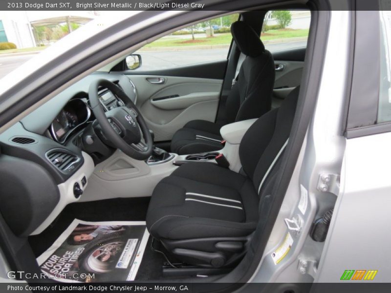 Bright Silver Metallic / Black/Light Diesel Gray 2013 Dodge Dart SXT