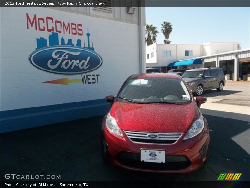 Ruby Red / Charcoal Black 2013 Ford Fiesta SE Sedan