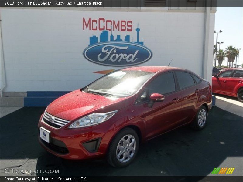 Ruby Red / Charcoal Black 2013 Ford Fiesta SE Sedan
