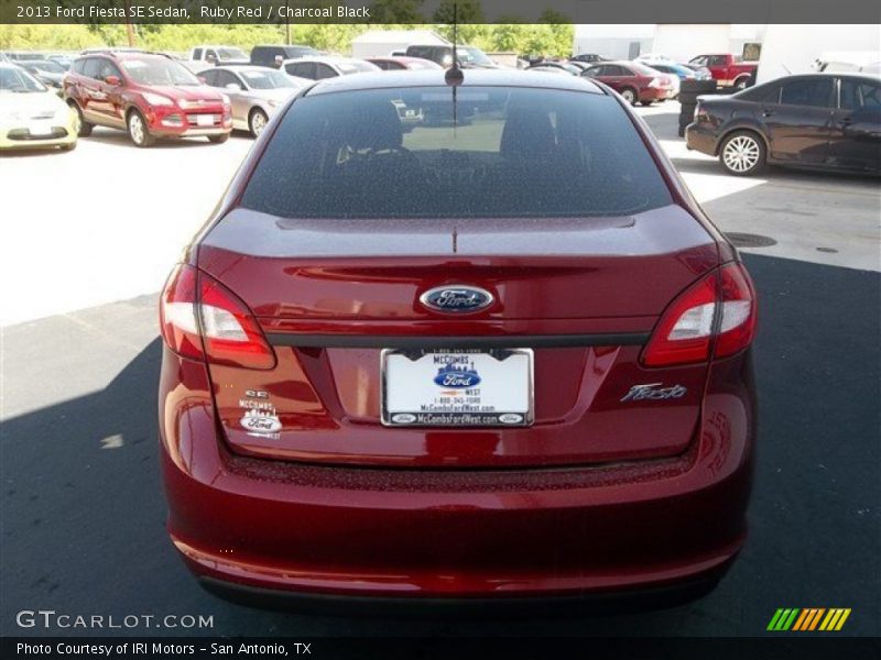 Ruby Red / Charcoal Black 2013 Ford Fiesta SE Sedan