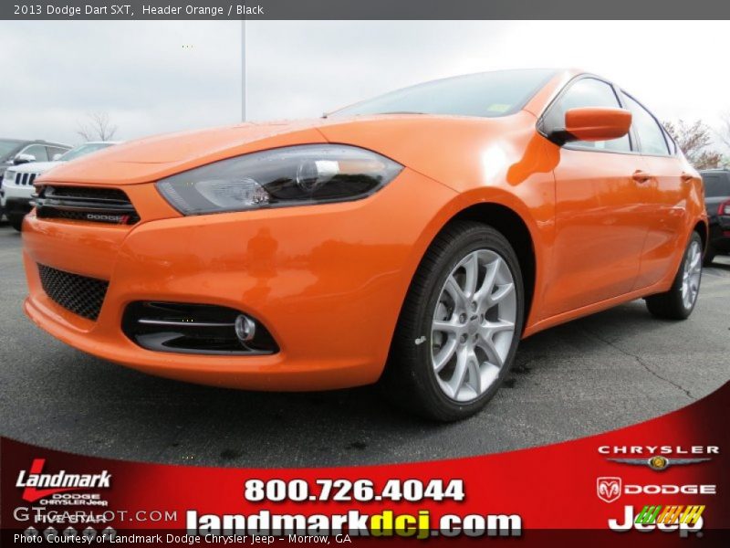 Header Orange / Black 2013 Dodge Dart SXT