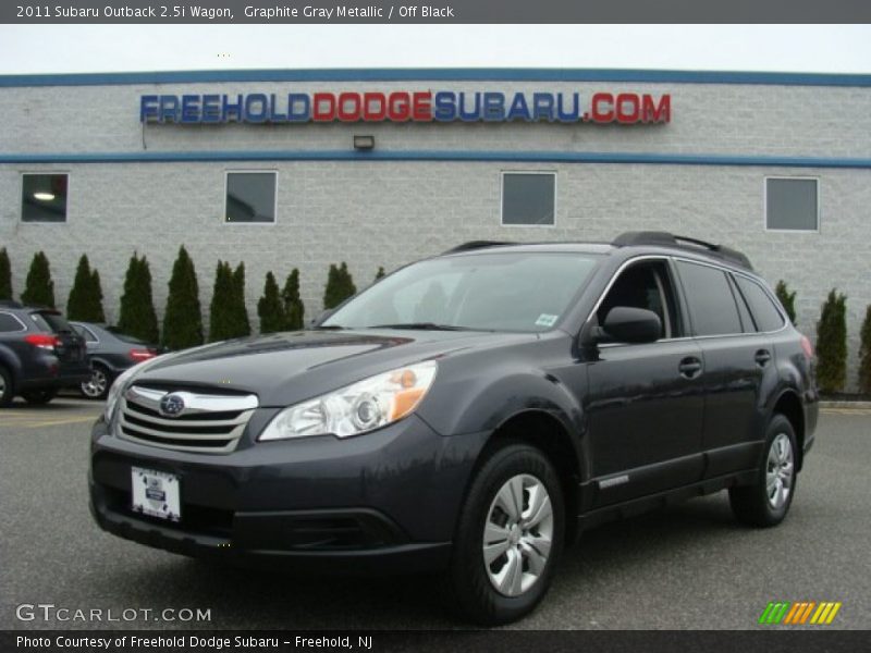 Graphite Gray Metallic / Off Black 2011 Subaru Outback 2.5i Wagon