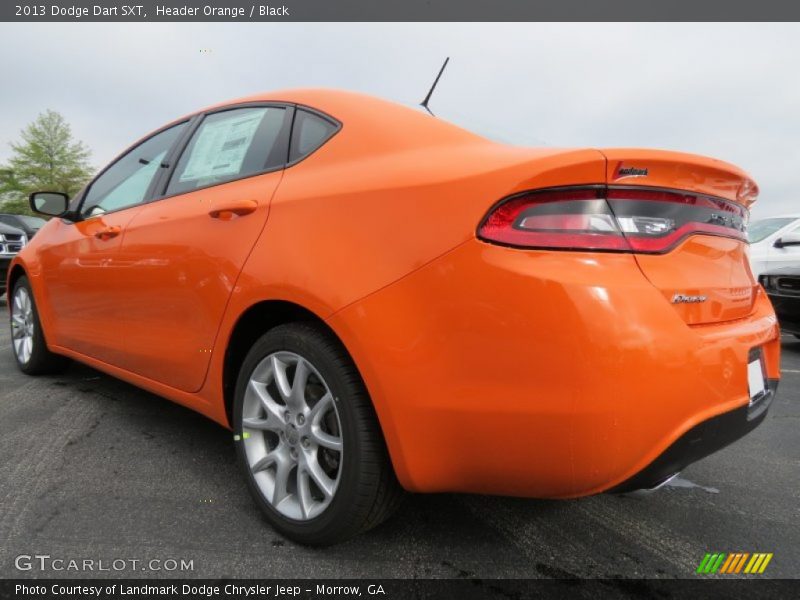 Header Orange / Black 2013 Dodge Dart SXT