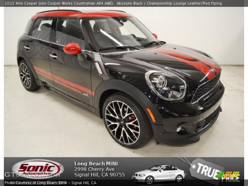 Absolute Black / Championship Lounge Leather/Red Piping 2013 Mini Cooper John Cooper Works Countryman All4 AWD