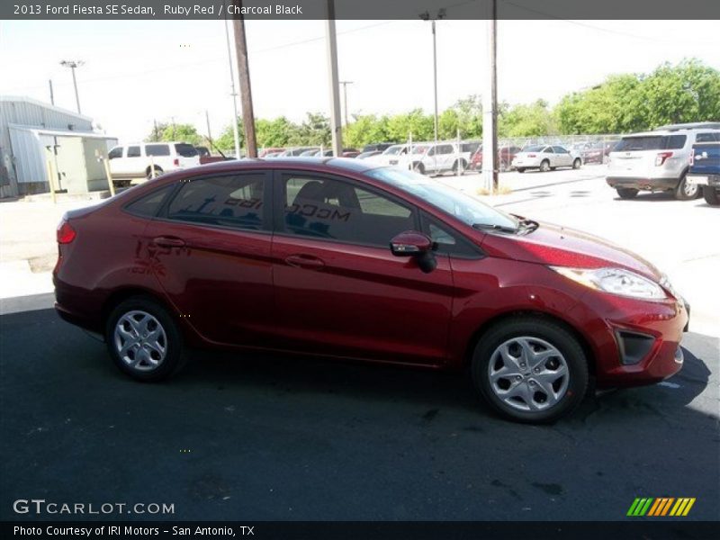 Ruby Red / Charcoal Black 2013 Ford Fiesta SE Sedan