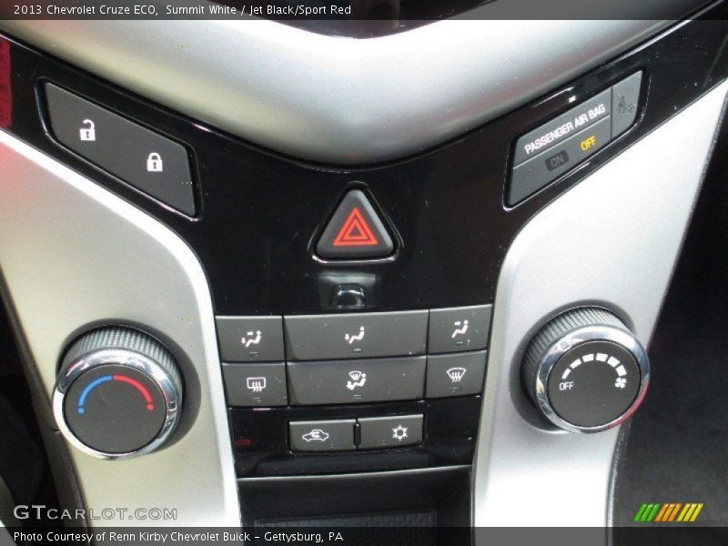 Summit White / Jet Black/Sport Red 2013 Chevrolet Cruze ECO