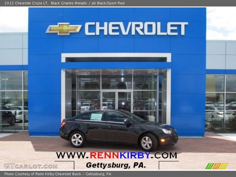 Black Granite Metallic / Jet Black/Sport Red 2013 Chevrolet Cruze LT