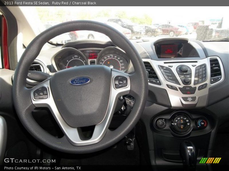 Ruby Red / Charcoal Black 2013 Ford Fiesta SE Sedan