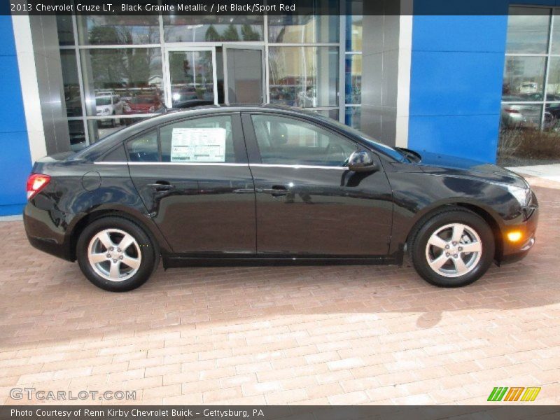 Black Granite Metallic / Jet Black/Sport Red 2013 Chevrolet Cruze LT