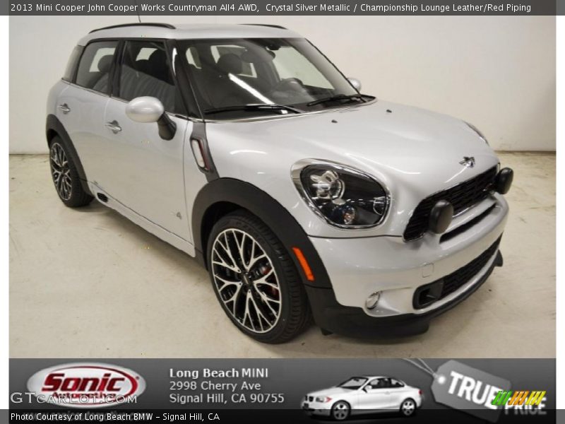 Crystal Silver Metallic / Championship Lounge Leather/Red Piping 2013 Mini Cooper John Cooper Works Countryman All4 AWD