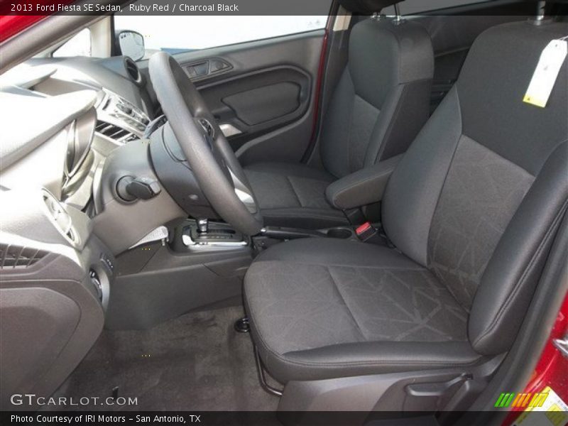 Ruby Red / Charcoal Black 2013 Ford Fiesta SE Sedan