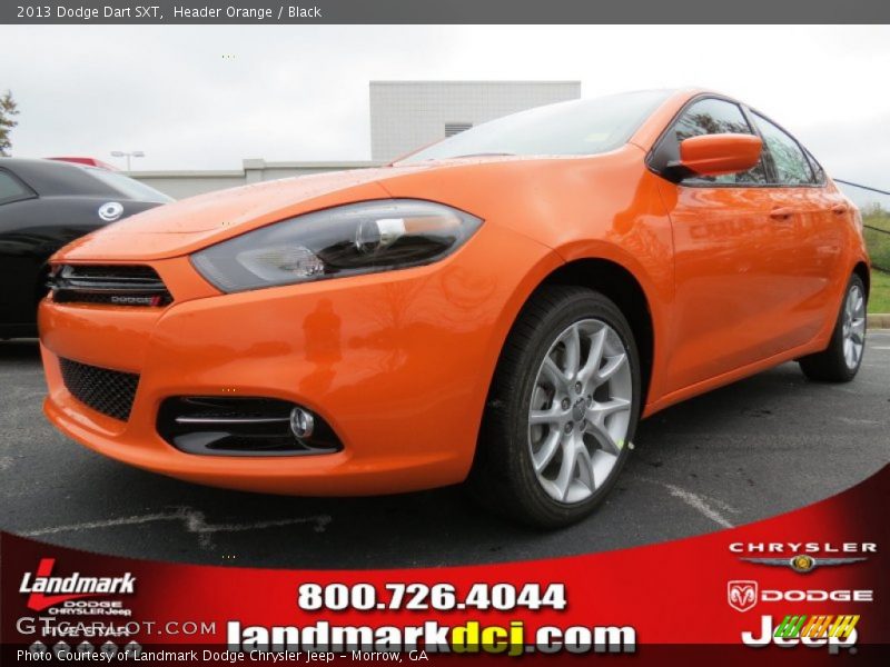 Header Orange / Black 2013 Dodge Dart SXT